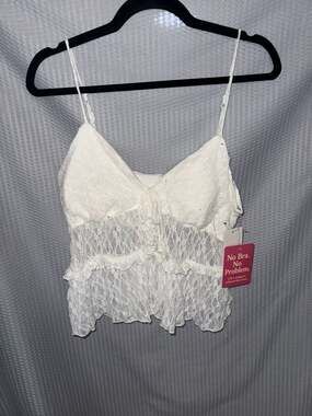 Good Days Project White Lace Support Camisole Top